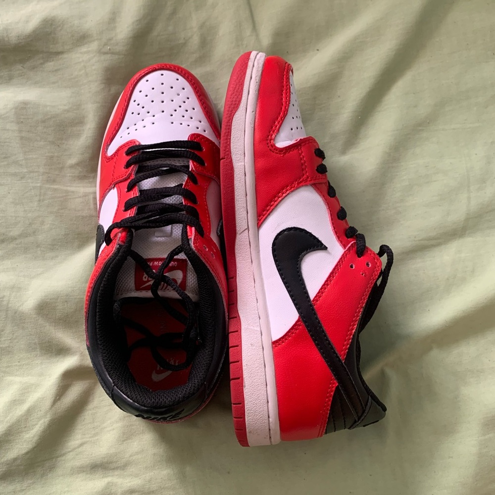 Red Low EMB Dunks